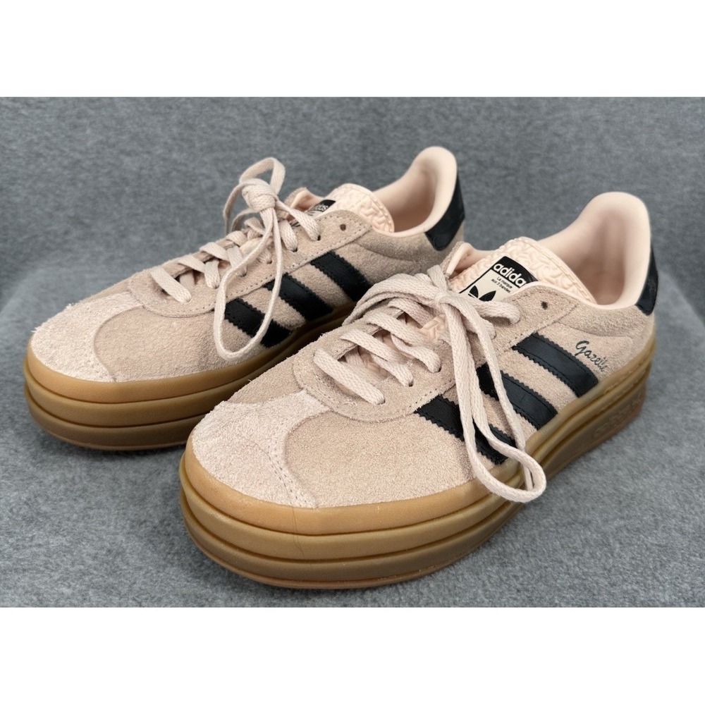 Adidas‎ Gazelle Suede Sneakers Women's US 6 Cream Black Gum Sole